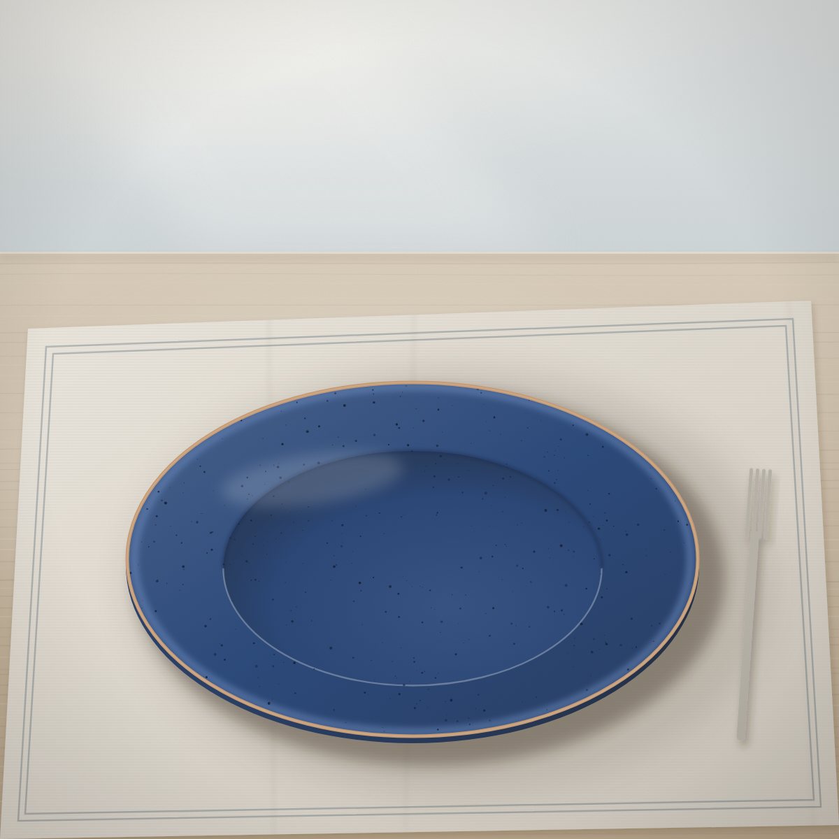 Ink Blue Plate, large: dinner plate, about 10.5 in across, handmade stoneware (illustration)
